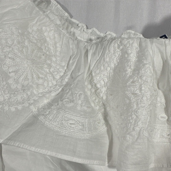 NWT $70‎ Lauren RALPH LAUREN [ XL ] Beaded Embroidered Off Shoulder Blouse - Picture 8 of 15